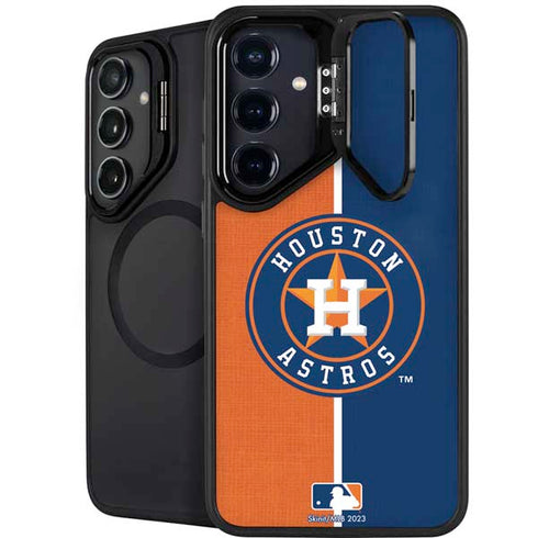 MLB Houston Astros Split Galaxy S24 FE Kickstand Case